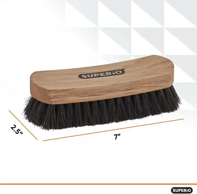 Alt view image 2 of 7 - Shoe Brush - Premium 7" Soft Bristles - Ideal for Cleaning and Polishing Shoes and Boots - Creates an Inimitable Shine on Leather - Sturdy and Durable
