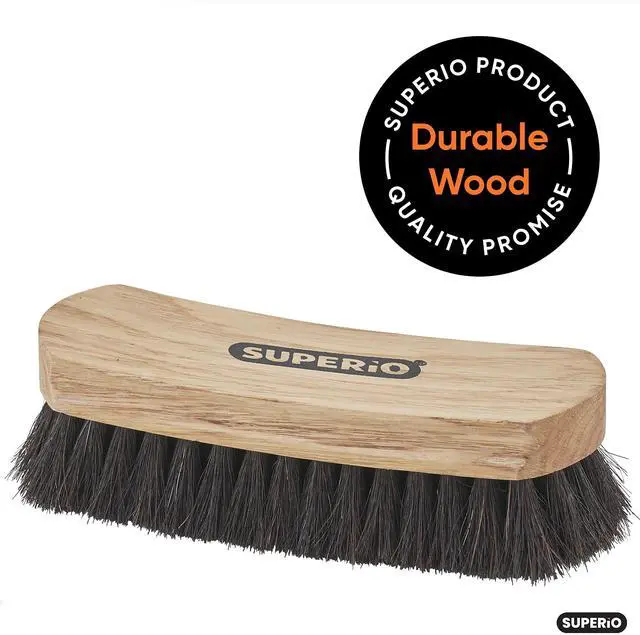 Alt view image 3 of 7 - Shoe Brush - Premium 7" Soft Bristles - Ideal for Cleaning and Polishing Shoes and Boots - Creates an Inimitable Shine on Leather - Sturdy and Durable