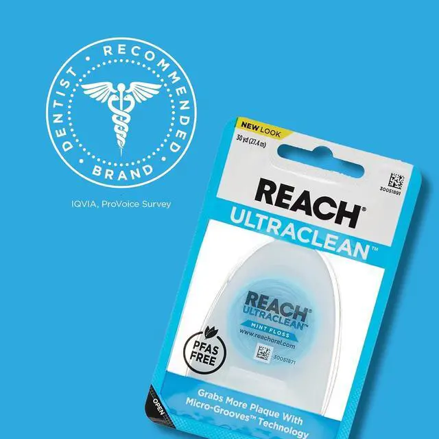Alt view image 5 of 6 - Listerine Ultraclean Dental Floss, Plaque Remover, Shred Resistant, Waxed, Gentle on Gums & Teeth, Mint, PFAS-Free, Fresh Breath, Oral Care, for Adults & Kids, 30 yds - Pack of 2