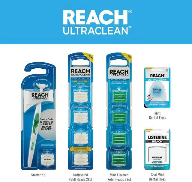 Alt view image 6 of 6 - Listerine Ultraclean Dental Floss, Plaque Remover, Shred Resistant, Waxed, Gentle on Gums & Teeth, Mint, PFAS-Free, Fresh Breath, Oral Care, for Adults & Kids, 30 yds - Pack of 2