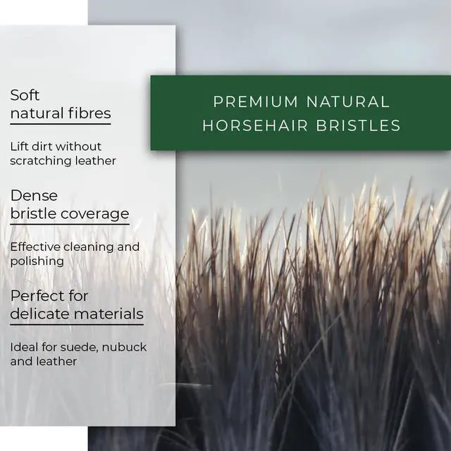 Alt view image 4 of 7 - Premium Horsehair Brush - Super-Soft Bristles with Ergonomic Wooden Handle, Perfect for Polishing Leather & Cleaning Suede or Fabric Shoes/Boots.