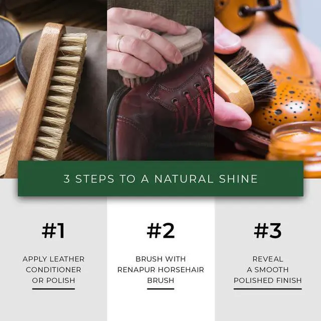 Alt view image 7 of 7 - Premium Horsehair Brush - Super-Soft Bristles with Ergonomic Wooden Handle, Perfect for Polishing Leather & Cleaning Suede or Fabric Shoes/Boots.