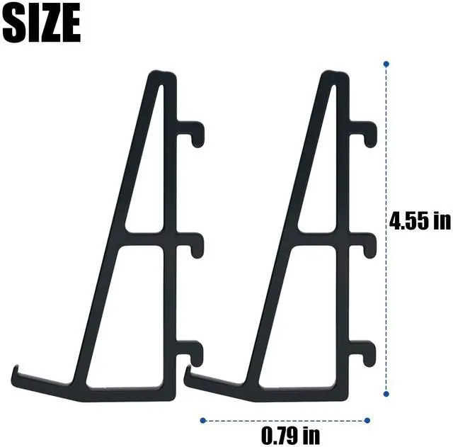 Alt view image 3 of 6 - Keyboard Display Stand for IKEA SKADIS Pegboard, 2 lb Weight Capacity, Black, 1 Pair