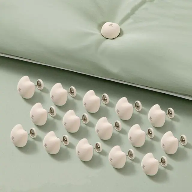 Main image of 30 Pcs Animal-Shaped Duvet Pins Comforter Pins Curtain Pins Duvet Clips, Use as Duvet Donuts, Curtain or Drape Pins, or to Secure Upholstery (30, White-cat)