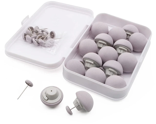 Main image of Duvet Clips Duvet Cover Pins,Duvet Pin Comforter Clips 16set, Soft Fabric Material Double Sided Pin Fasteners for Quilt, Cushions, Curtains- Grey