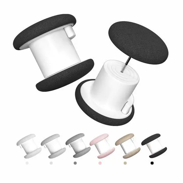 Main image of Duvet Cover Fastener Pins, 6-Set Metal Comforter Clips, Soft Linen Fabric Bedding Accessories (6, Black)