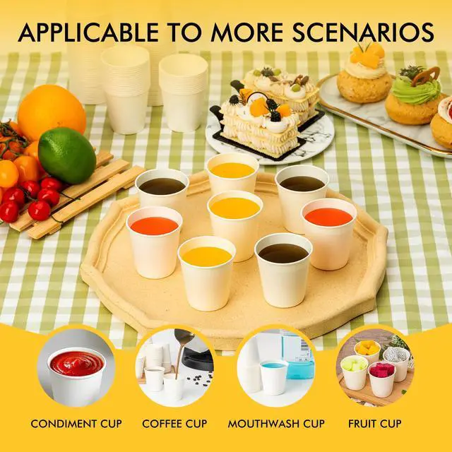 Alt view image 6 of 6 - 300 Pack Paper Cups 3 oz, Bathroom Cups 3 oz, Disposable Bathroom Paper Cups, Small Mouthwash Cups, Ideal for Party, Travel, Events, Picnic, BBQ