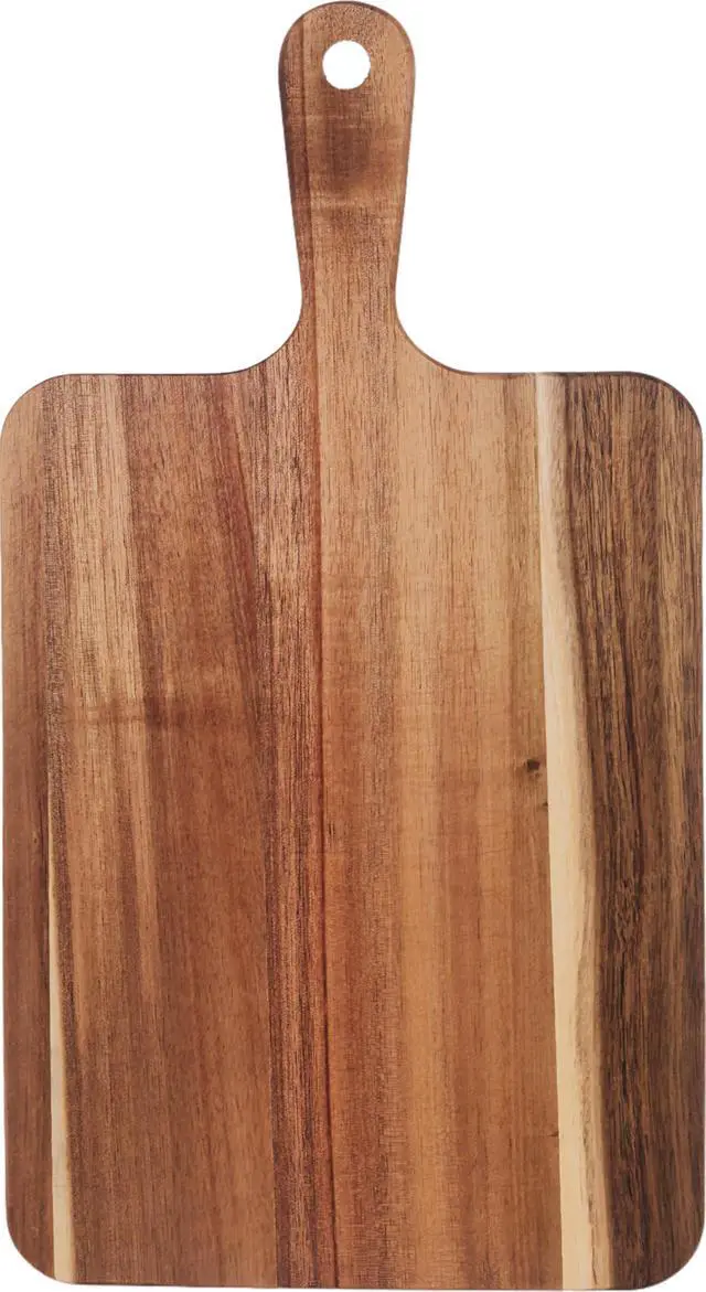 Alt view image 5 of 7 - Acacia Wood Cutting Board with Handle 13.7''X7'' / Charcuterie Board/Serving Board/Cheese, Bread, Vegetables & Fruits Serving Board (Rectangular)