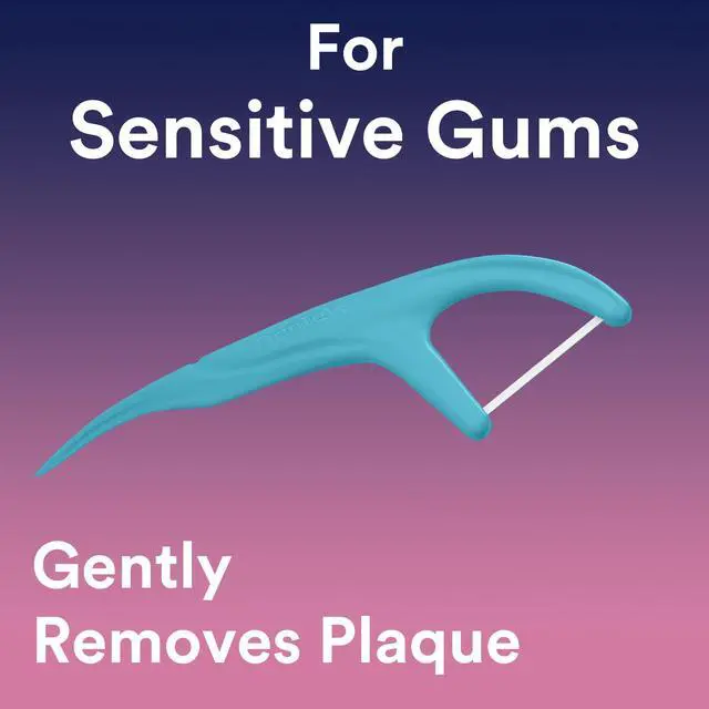 Alt view image 6 of 7 - Comfort Clean Sensitive Gums Floss Picks, Soft & Silky Ribbon, 150 Count, 3 Pack