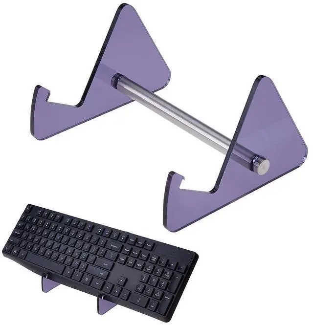 Main image of 1-Tier Acrylic Keyboard Display Stands Black Mechanical Keyboard Holder 16.4x13.4x8.5cm Keyboards Storage Stand for Computer Tablet, Holds up to 1 Keyboards