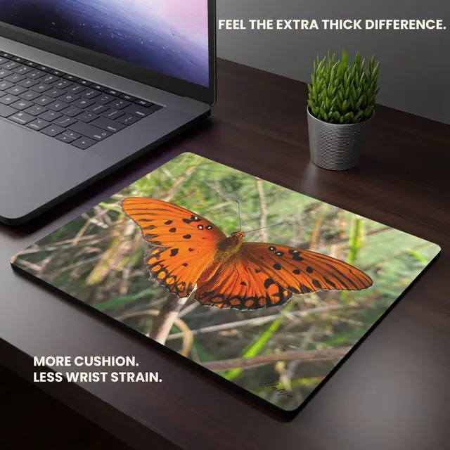 Alt view image 2 of 4 - Extra Thick Mouse Pad (5.5mm) Non-Slip Rubber Base, Smooth Surface for Precision Comfortable Small Mousepad for Work, Office & Gaming Durable Desk Mouse Pad