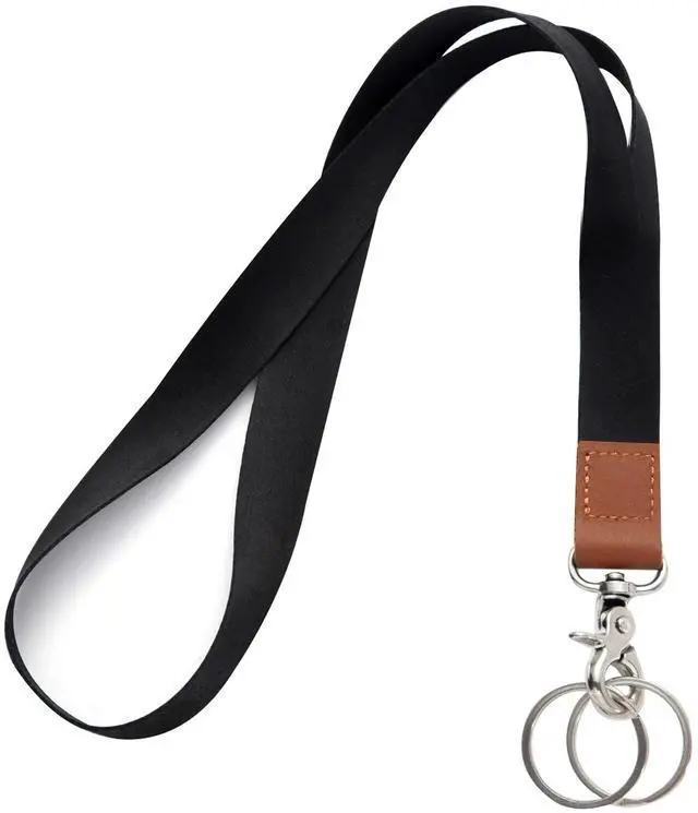 Main image of Lanyard, Lanyards for Keys, Black Keychain Long Lanyard for Women Men, Cute Neck Lanyard for ID Badges Wallet