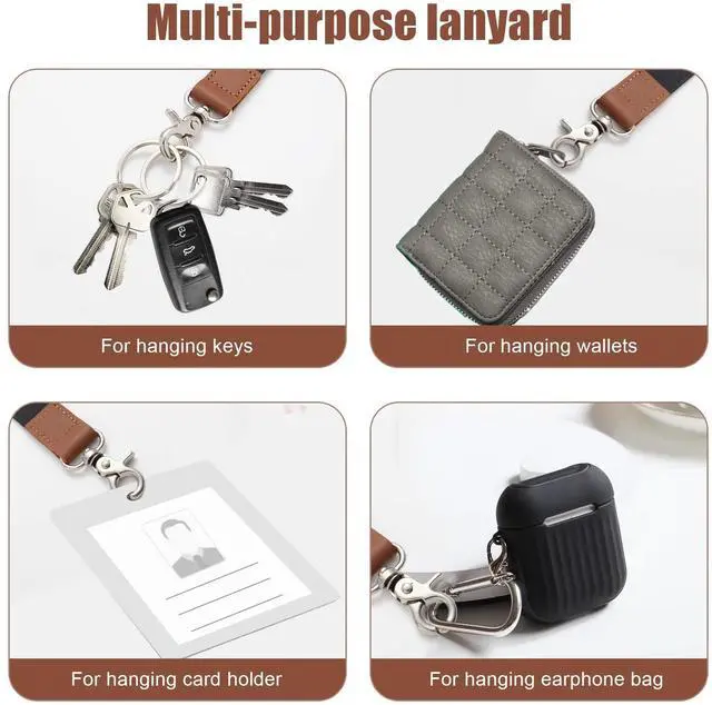 Alt view image 2 of 7 - Lanyard, Lanyards for Keys, Black Keychain Long Lanyard for Women Men, Cute Neck Lanyard for ID Badges Wallet