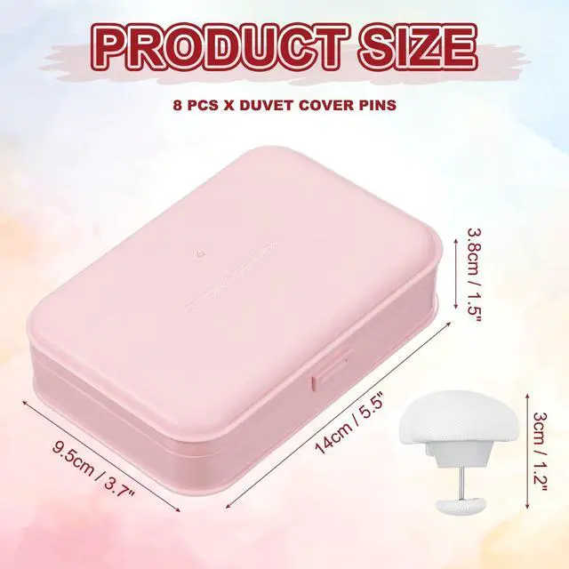 Alt view image 2 of 6 - 8 Pcs Duvet Cover Pins to Hold Comforter Inside, Duvet Clips with Soft Fabric Material for Quilt Cushions Curtains, White (Heart)