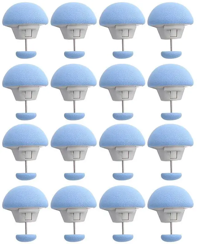 Main image of 16 Pcs Duvet Clips Set, Duvet Pins, Duvet Button,Quilt Fixing Clips Duvet Cover Clips Mushroom Round Fixing Clips with Buttons Bedroom Duvet Fixing Holder Non-Slip (Blue)