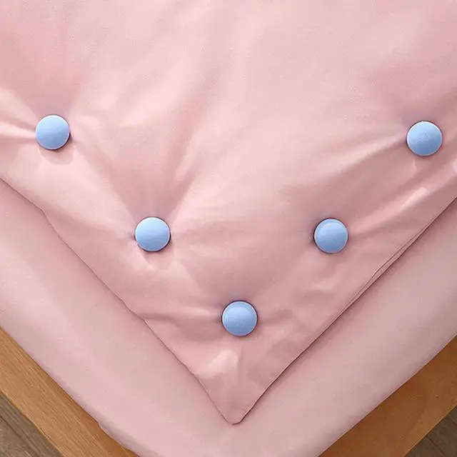 Alt view image 4 of 7 - 16 Pcs Duvet Clips Set, Duvet Pins, Duvet Button,Quilt Fixing Clips Duvet Cover Clips Mushroom Round Fixing Clips with Buttons Bedroom Duvet Fixing Holder Non-Slip (Blue)