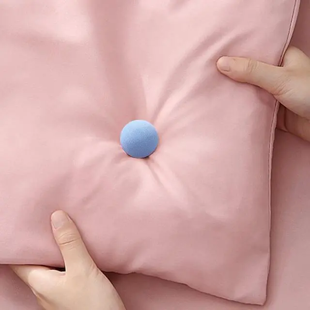 Alt view image 6 of 7 - 16 Pcs Duvet Clips Set, Duvet Pins, Duvet Button,Quilt Fixing Clips Duvet Cover Clips Mushroom Round Fixing Clips with Buttons Bedroom Duvet Fixing Holder Non-Slip (Blue)