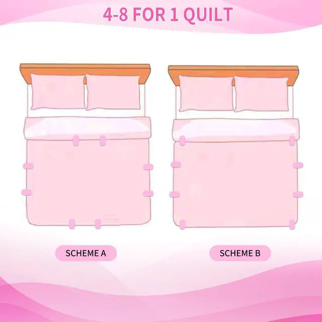 Alt view image 7 of 7 - Pack-of-8 Duvet Clips, Upgraded Non-Slip Duvet Cover Clips to Keep Duvet in Place, Comforter Quilt Gripping Holder Fixator Without pins (Gray)