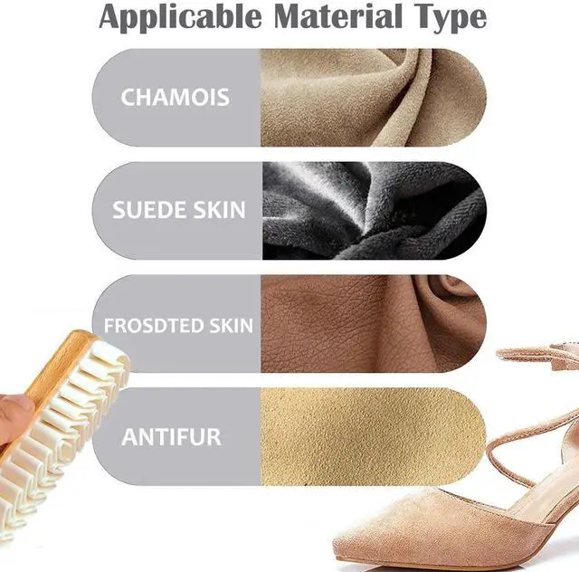 Alt view image 6 of 7 - 2 Pcs Suede Shoe Brush, Boot Shoe Cleaning Brush Suede Cleaner Brush Soft TPR Suede Eraser Folded Crepe Shoe Brushes for Cleaning Magic Silicone Suede Nubuck on Boots, Shoes, Jackets, Leather