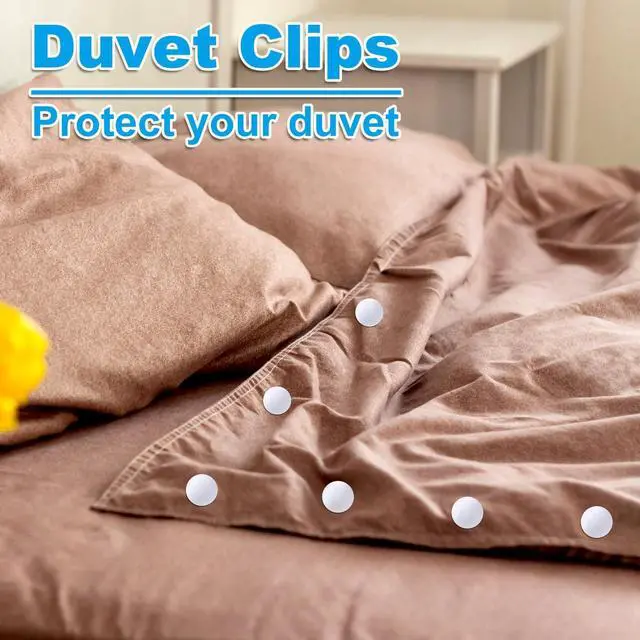 Alt view image 4 of 7 - 20pcs Duvet Pin Duvet Clips, Double Sided Mushroom Comforter Snaps Holder, One Key to Open Duvet Corner Cover Clips, Anti-Slip Button Fasteners for Curtains Cushions Quilts Hold Bedding Accessories