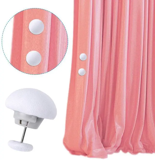 Alt view image 3 of 7 - 20pcs Duvet Pin Duvet Clips, Double Sided Mushroom Comforter Snaps Holder, One Key to Open Duvet Corner Cover Clips, Anti-Slip Button Fasteners for Curtains Cushions Quilts Hold Bedding Accessories