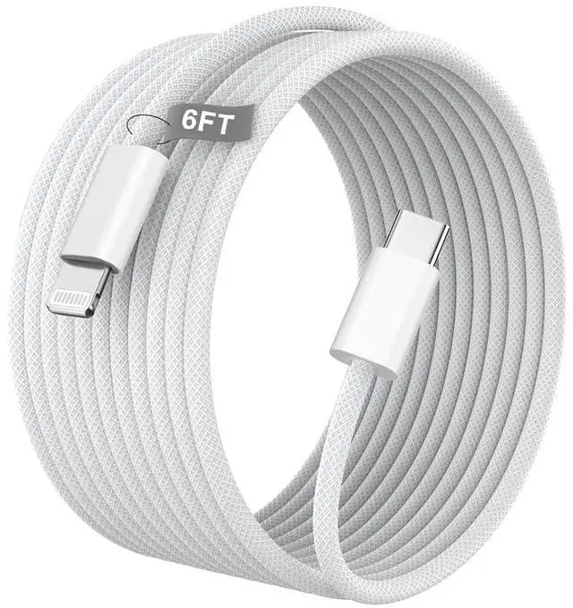 Main image of Apple MFi Certified USB C to Lightning Cable, 6FT CarPlay Cable High Speed Data Transfer Fast Charging OTG Cord for iPhone 14 13 12 11 Pro Max XS XR X 8 7 6S 6 Plus SE 5S 5C iPad mini Air Pro (6FT)