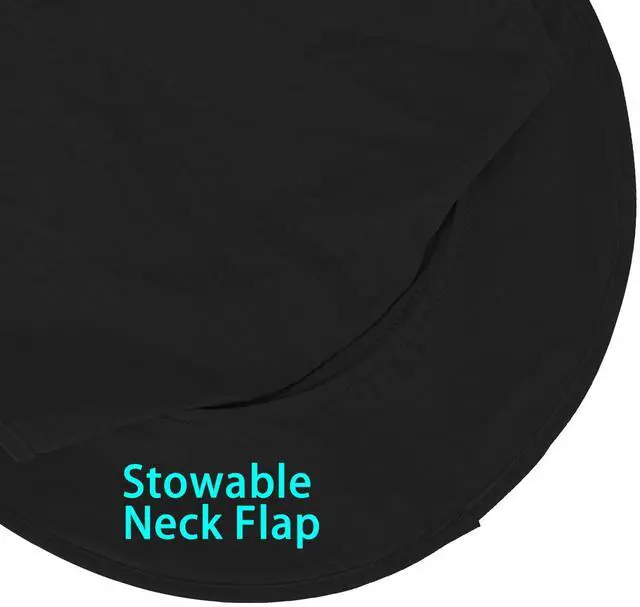 Alt view image 6 of 7 - Sun Hats for Men Women Fishing Hat UPF 50+ Breathable Wide Brim Bucket Hats Summer UV Protection Safari Hat with Neck Flap Black