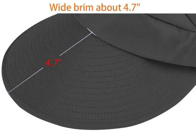 Alt view image 4 of 7 - Sun Hat Sun Hats for Women Wide Brim UV Protection Summer Beach Packable Visor Black