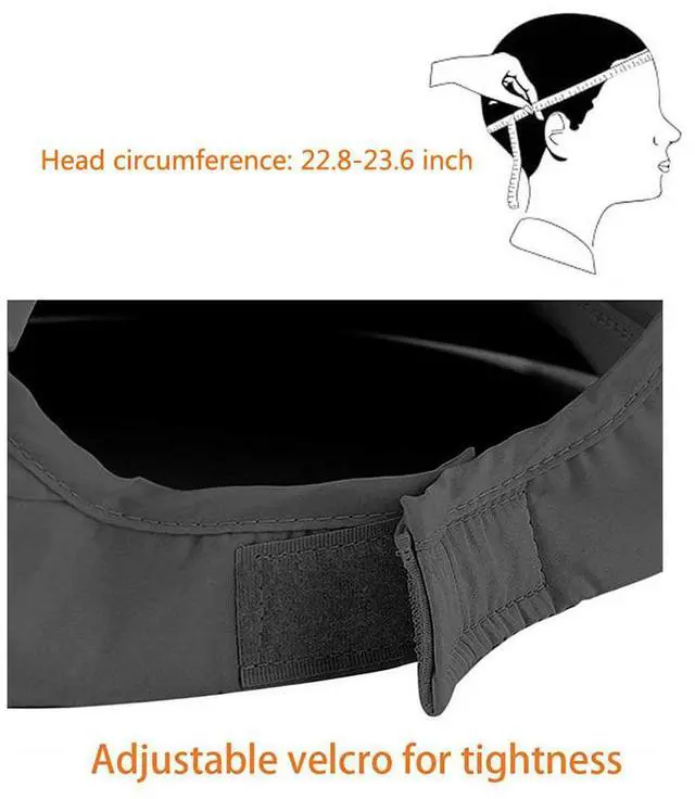 Alt view image 5 of 7 - Sun Hat Sun Hats for Women Wide Brim UV Protection Summer Beach Packable Visor Black