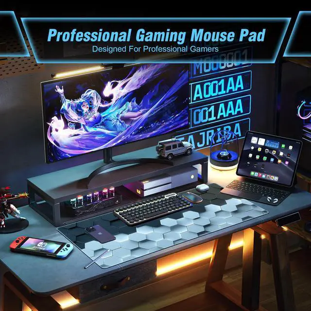 Alt view image 5 of 7 - Gaming Mousepad, 3D Stereoscopic Vision Gaming Mousepad for Desk, 35.4"x15.7" Extra Large Mouse Pad with Smooth Control Performance, Best Large Mouse Pad for Office Home Gamer