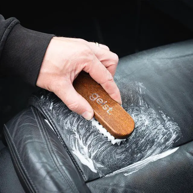Alt view image 6 of 7 - Leather & Upholstery Cleaning Brush Medium | To clean car seats, leather sofas, and alcantara | For car interiors, furniture, boots, shoes, bags and more