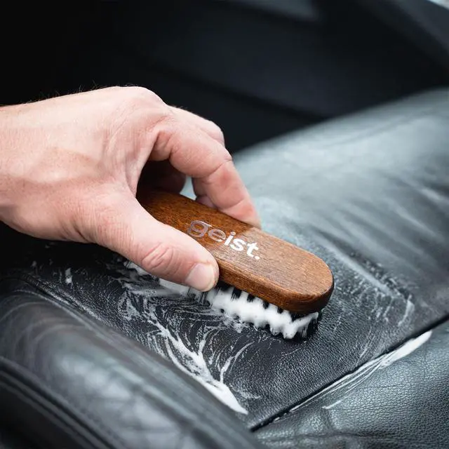 Alt view image 7 of 7 - Leather & Upholstery Cleaning Brush Medium | To clean car seats, leather sofas, and alcantara | For car interiors, furniture, boots, shoes, bags and more