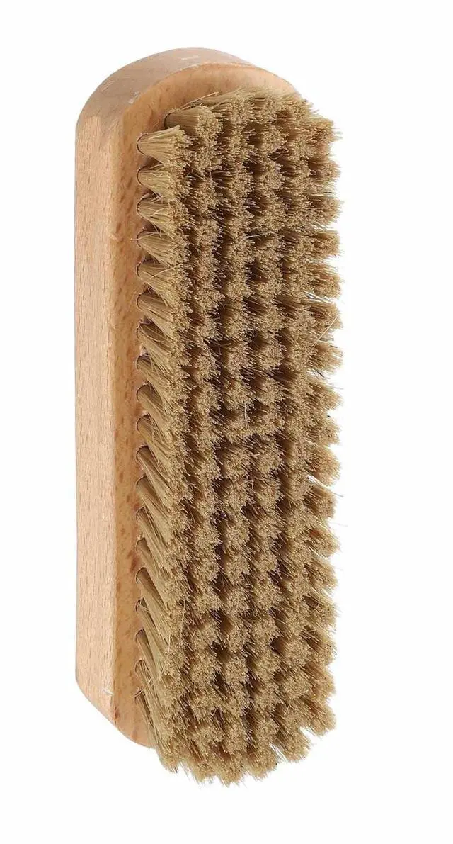 Main image of Shoe Cleaning Brush 6"x2" Beech Wood Pig Bristle Boot Polish Brushes for Leather Shoes Boots Cloth Cleaner, Gray Brown Wood
