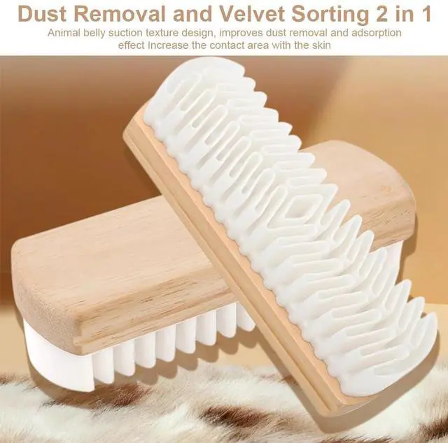 Alt view image 4 of 7 - Suede Shoe Brush, Soft Suede Brush for Shoes Cleaner, Nubuck Brush with Microfiber Shoe Cloth, for Shoes, Bags, Jacket, Sofa (2PCS)