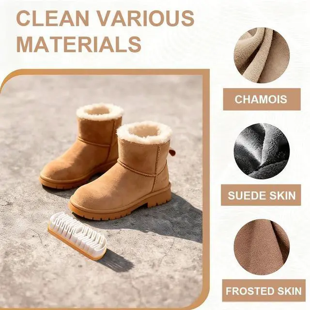 Alt view image 5 of 7 - Suede Shoe Brush, Soft Suede Brush for Shoes Cleaner, Nubuck Brush with Microfiber Shoe Cloth, for Shoes, Bags, Jacket, Sofa (2PCS)