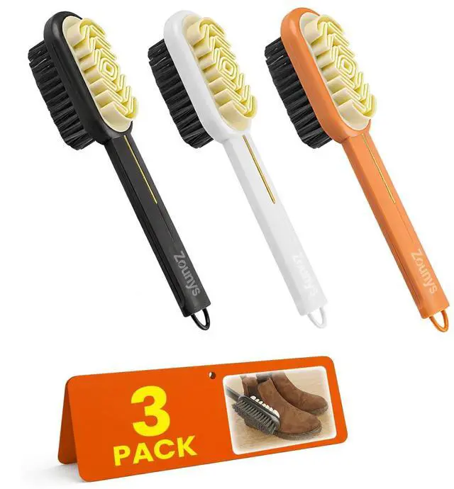 Main image of 3Pack Back to School Season Double-Sided Suede Shoe Brush Rubber Shoe Brushes, Shoe Brushes for Cleaning Rubber Polish Eraser with Soft Plastic Bristles for Suede/Nubuck ShoesSneakers Cleaning