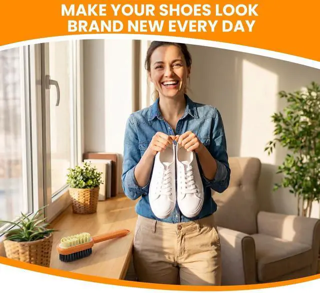 Alt view image 7 of 7 - 3Pack Back to School Season Double-Sided Suede Shoe Brush Rubber Shoe Brushes, Shoe Brushes for Cleaning Rubber Polish Eraser with Soft Plastic Bristles for Suede/Nubuck ShoesSneakers Cleaning
