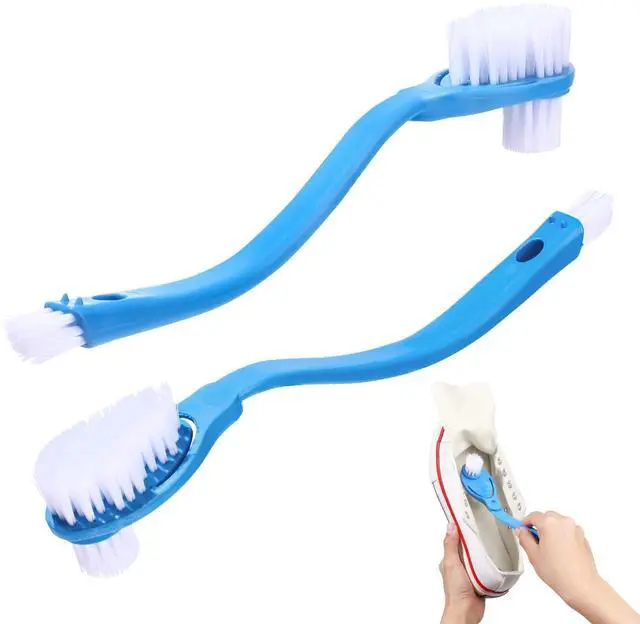 Main image of 2Pcs 10in Shoes Cleaning Brushes, Double Sided Shoe Sole Cleaner Insider Shoe Wash Cleaner Large Boot Scrubber Cleaner Tool Kits, Blue