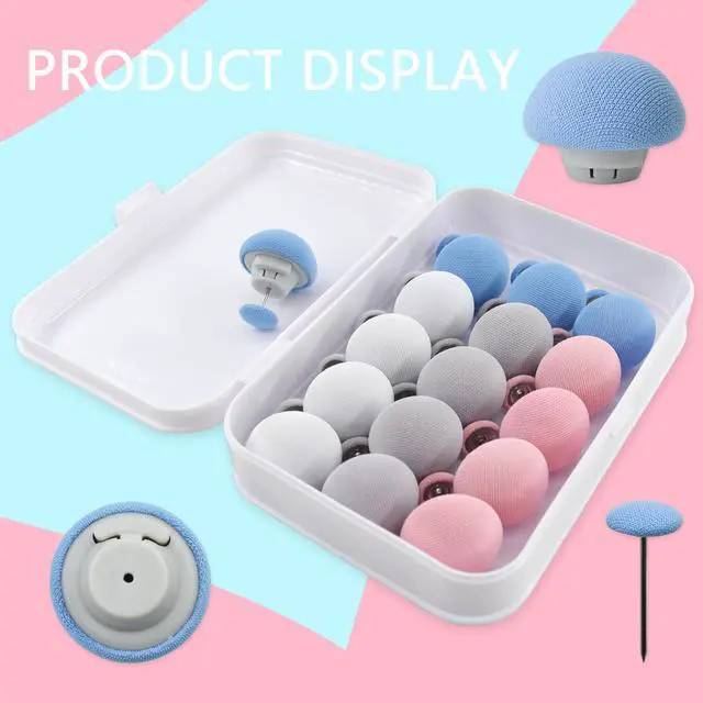 Alt view image 5 of 7 - 16Pcs Quilt Duvet Clips Bedding Holder Pins Fasteners Mushroom Round Fixing Clips for Thin Thick Quilts Blanket Sheet Bed Skirt Slippers Pillow Towel Cushion Curtain, 4 Colors