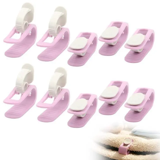 Main image of 10 Pcs Duvet Cover Clips Quilt Blankets Fastener Clip Anti-Slip Fasteners for Beds Quilt Holders (Pink)