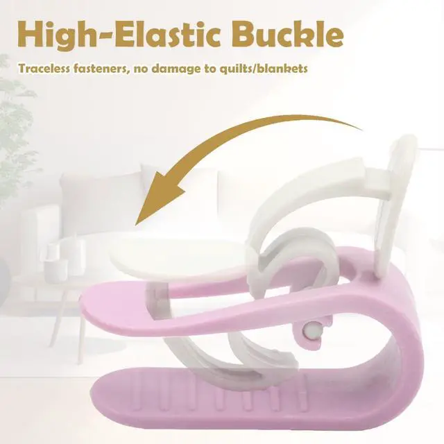Alt view image 3 of 7 - 10 Pcs Duvet Cover Clips Quilt Blankets Fastener Clip Anti-Slip Fasteners for Beds Quilt Holders (Pink)
