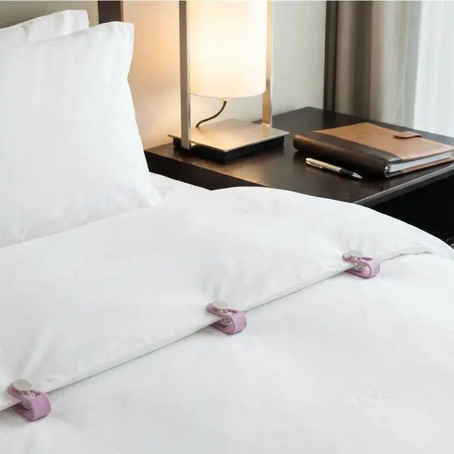 Alt view image 5 of 7 - 10 Pcs Duvet Cover Clips Quilt Blankets Fastener Clip Anti-Slip Fasteners for Beds Quilt Holders (Pink)