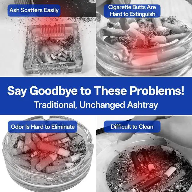 Alt view image 3 of 7 - Disposable Foam Ashtray, 25-Pack Paper Ashtrays with Water-Foaming Sand Base, Odor Control, Mess-Free, Portable for Home, Office, Car, Camping