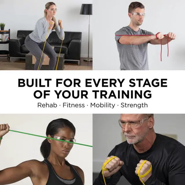 Alt view image 7 of 7 - Resistance Tubes, Begginer Set, Yellow, Red, and Green, 5 ft Latex Tubing, Home or Clinic Use, Cut-to-Fit, Color-Coded Resistance Bands for Upper & Lower Body Workouts