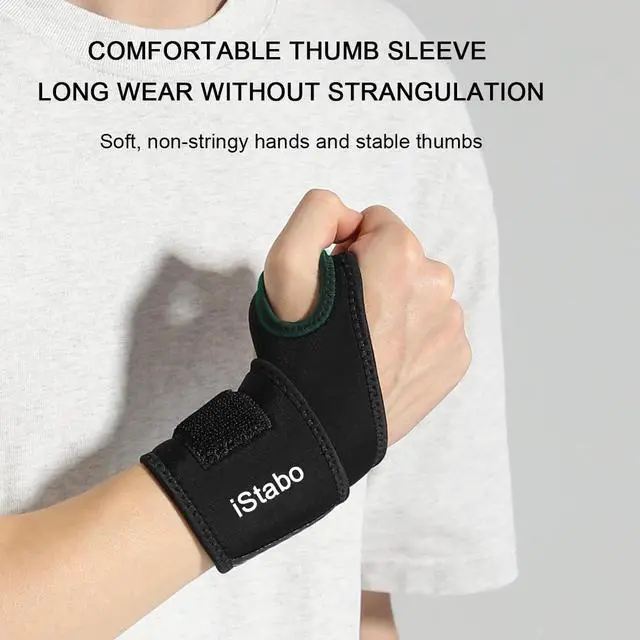 Alt view image 5 of 7 - 2 Pack Compression Wrist Support Brace,Gym Ulnar Wrist Wraps forWeightlifting, Fitness, Tendonitis, Carpal Tunnel Arthritis, Pain Relief, Adjustable Carbon Fiber Pattern Neoprene Wrist Straps Fit Left