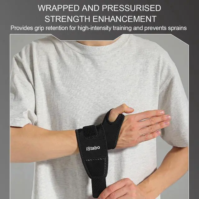 Alt view image 7 of 7 - 2 Pack Compression Wrist Support Brace,Gym Ulnar Wrist Wraps forWeightlifting, Fitness, Tendonitis, Carpal Tunnel Arthritis, Pain Relief, Adjustable Carbon Fiber Pattern Neoprene Wrist Straps Fit Left