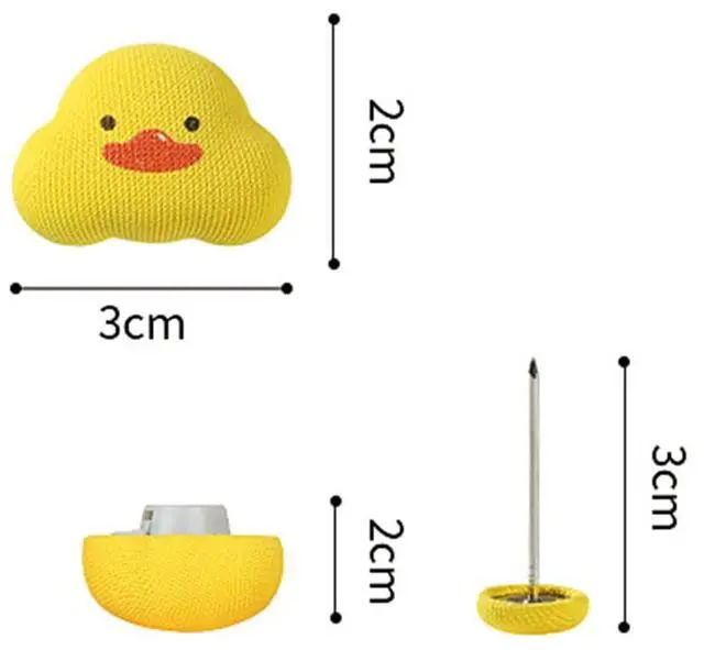 Alt view image 2 of 5 - 8PCS Duvet Cover Set with Anti Slip Pins Plastic Coated Steel Pins with Duck Design Soft Fabric Duvet Insert Clips Removable Snap Button Double Sided Blanket Fasteners