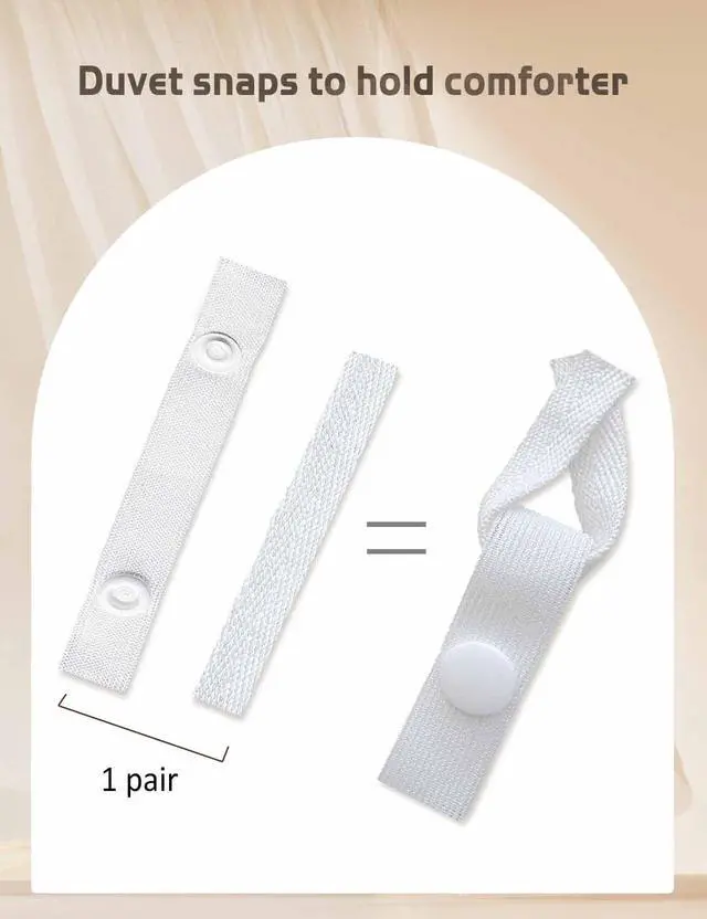 Alt view image 2 of 5 - Duvet Snaps to Hold ComforterDuvet Clips Fasteners InsideHacks to Keep Duvet Cover in PlaceQuilt Clips (8, White)