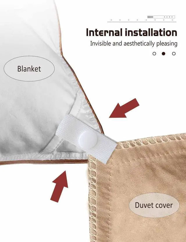 Alt view image 3 of 5 - Duvet Snaps to Hold ComforterDuvet Clips Fasteners InsideHacks to Keep Duvet Cover in PlaceQuilt Clips (8, White)
