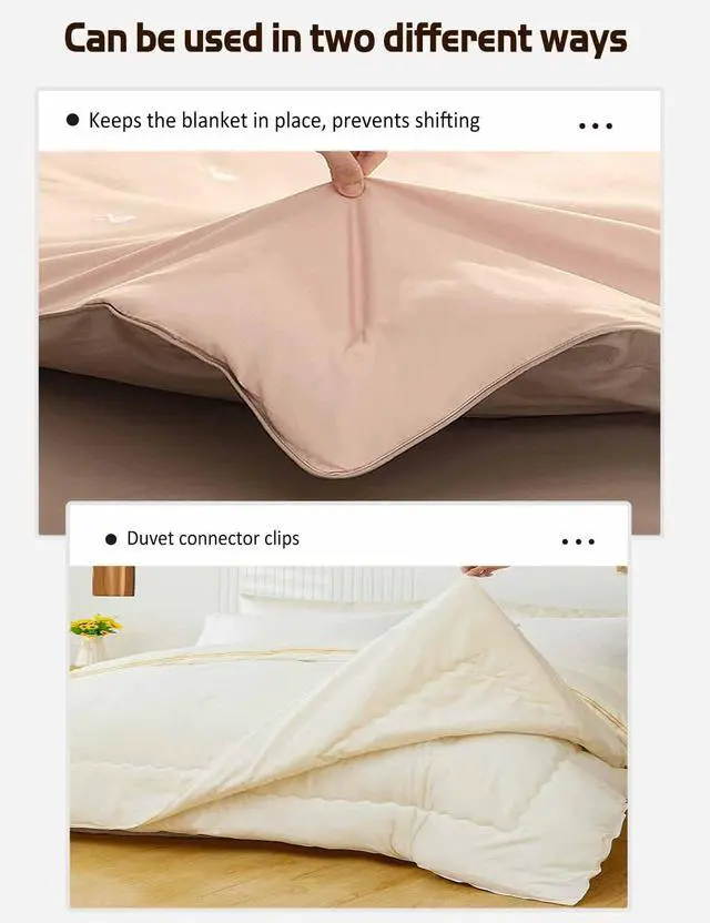 Alt view image 5 of 5 - Duvet Snaps to Hold ComforterDuvet Clips Fasteners InsideHacks to Keep Duvet Cover in PlaceQuilt Clips (8, White)